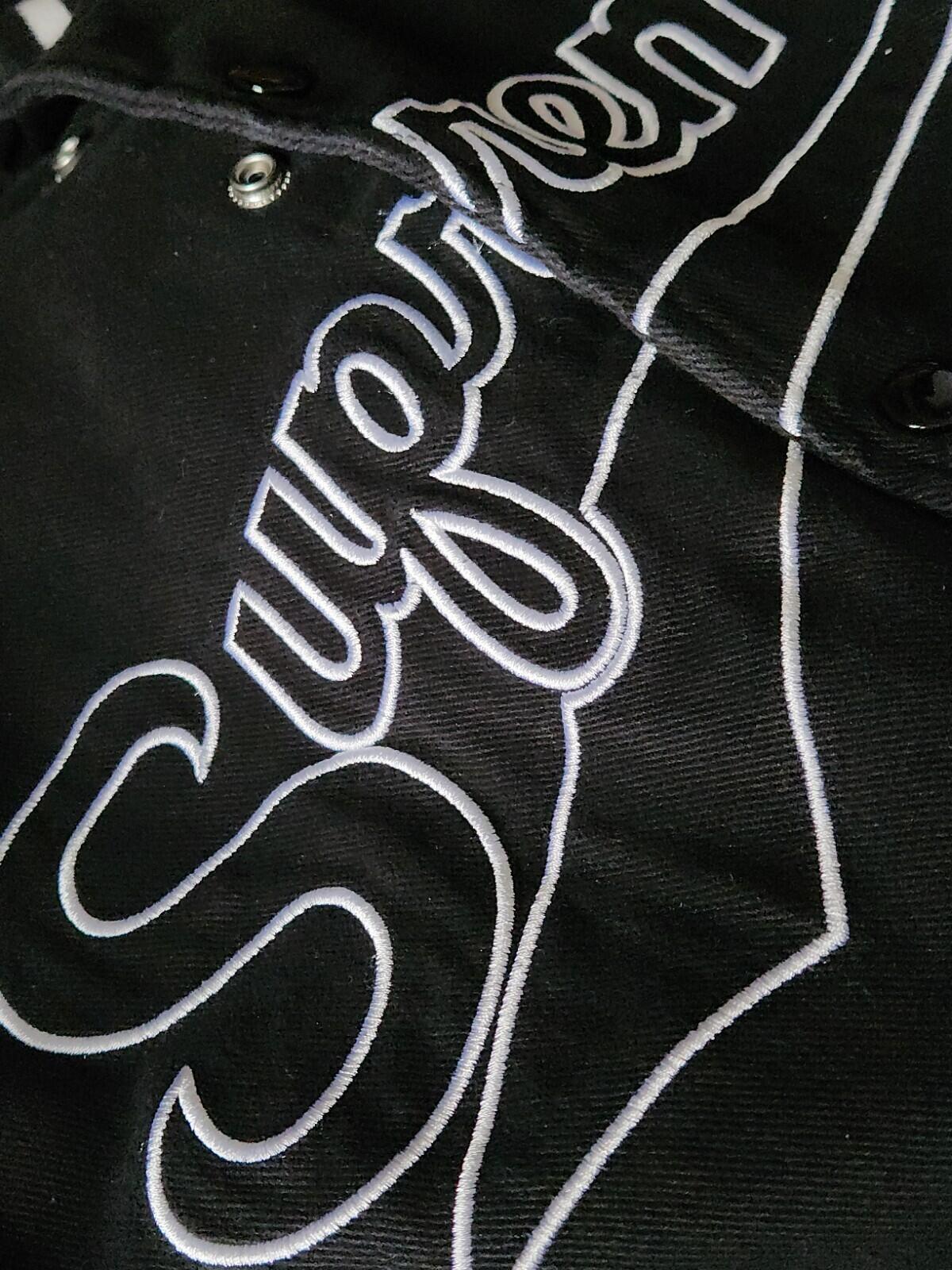 FW22 Supreme x Mitchell & Ness Doughboy Twill Varsity Jacket Black Size S