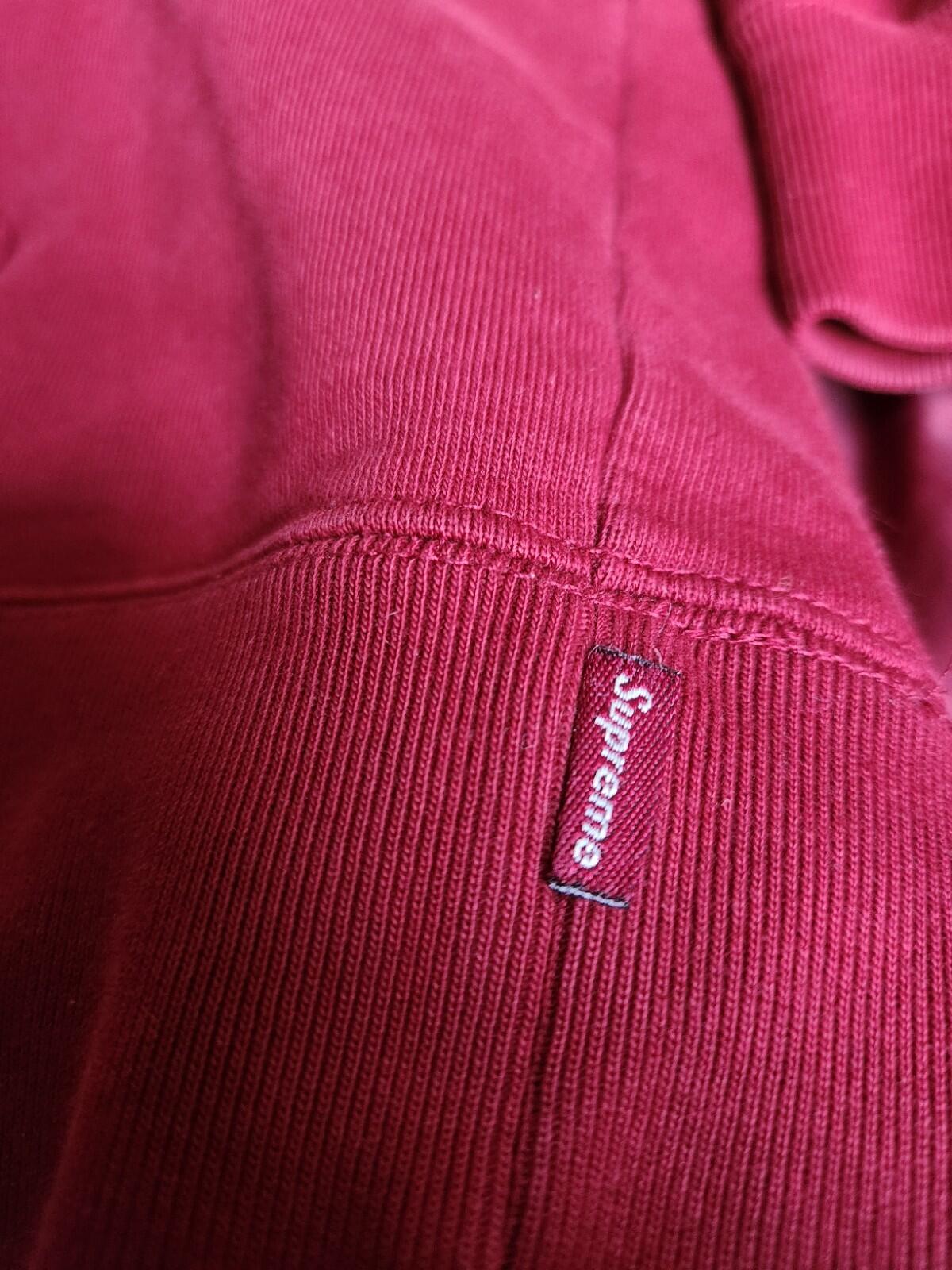 FW19 Supreme Rhinestone Script hooded sweatshirt size M medium hoodie cardinal