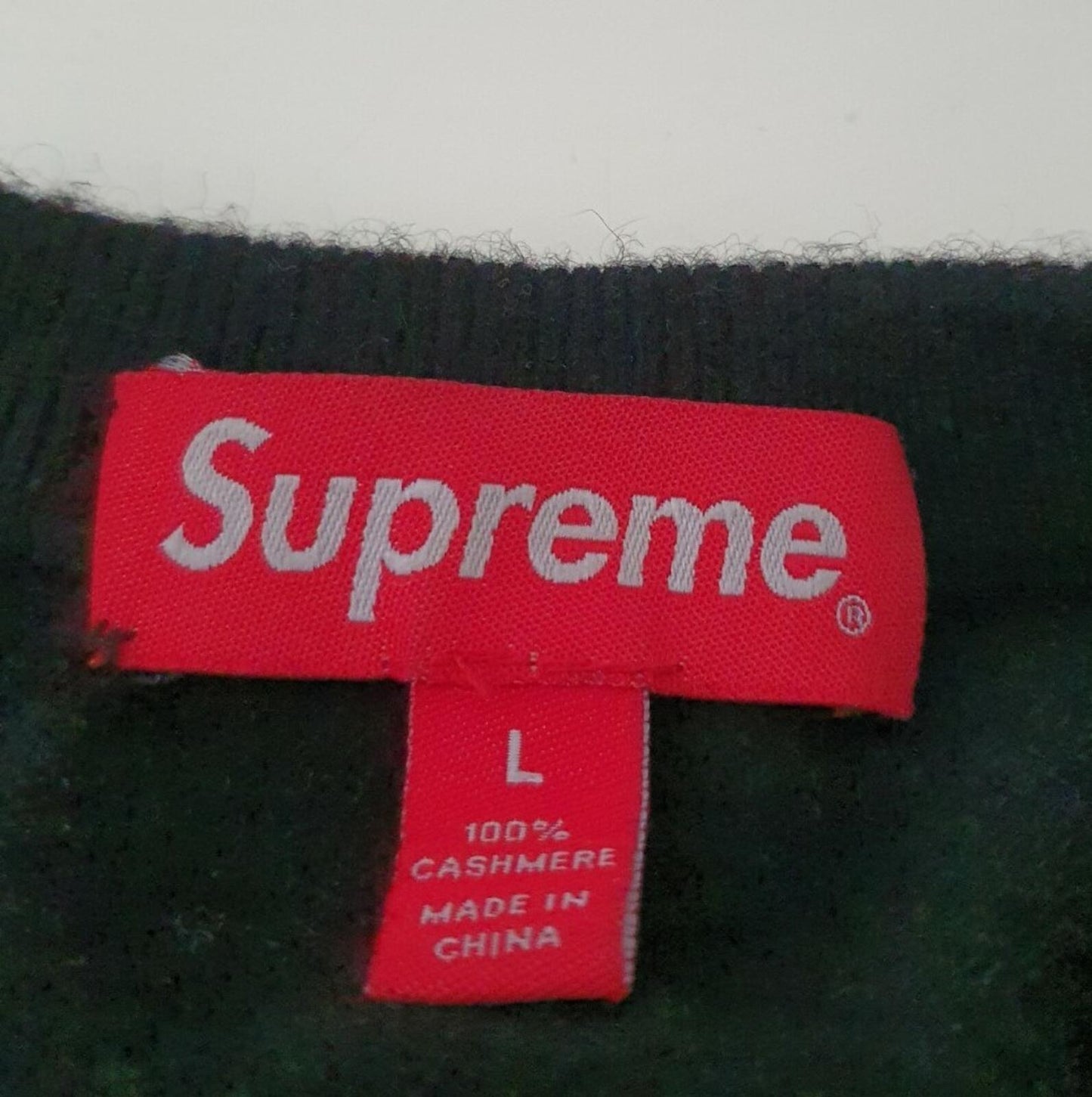 FW18 Supreme Cashmere Sweater Black Size L