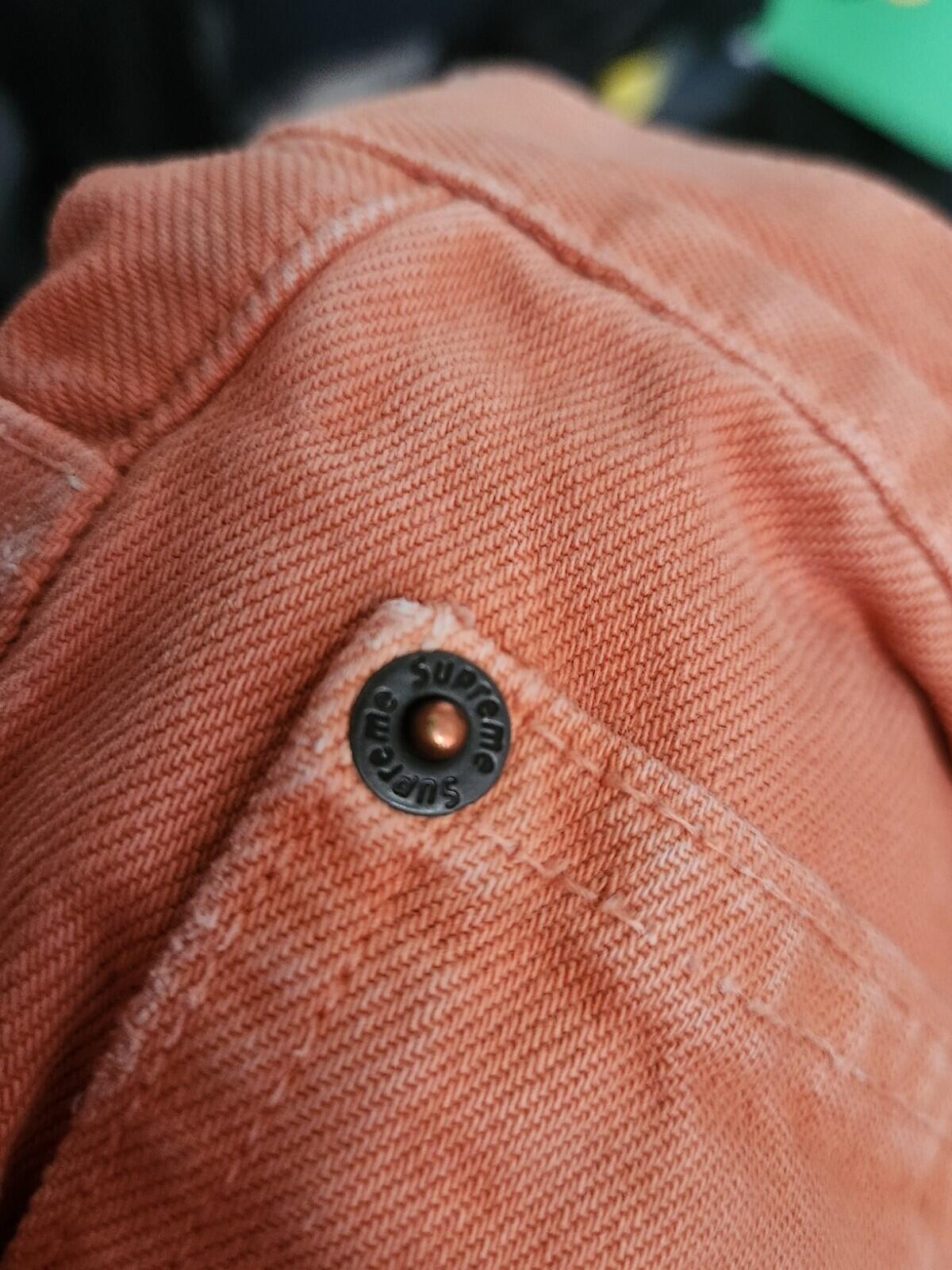 SS18 Supreme washed regular jeans size 30 Orange Trousers W30 L27 star denim