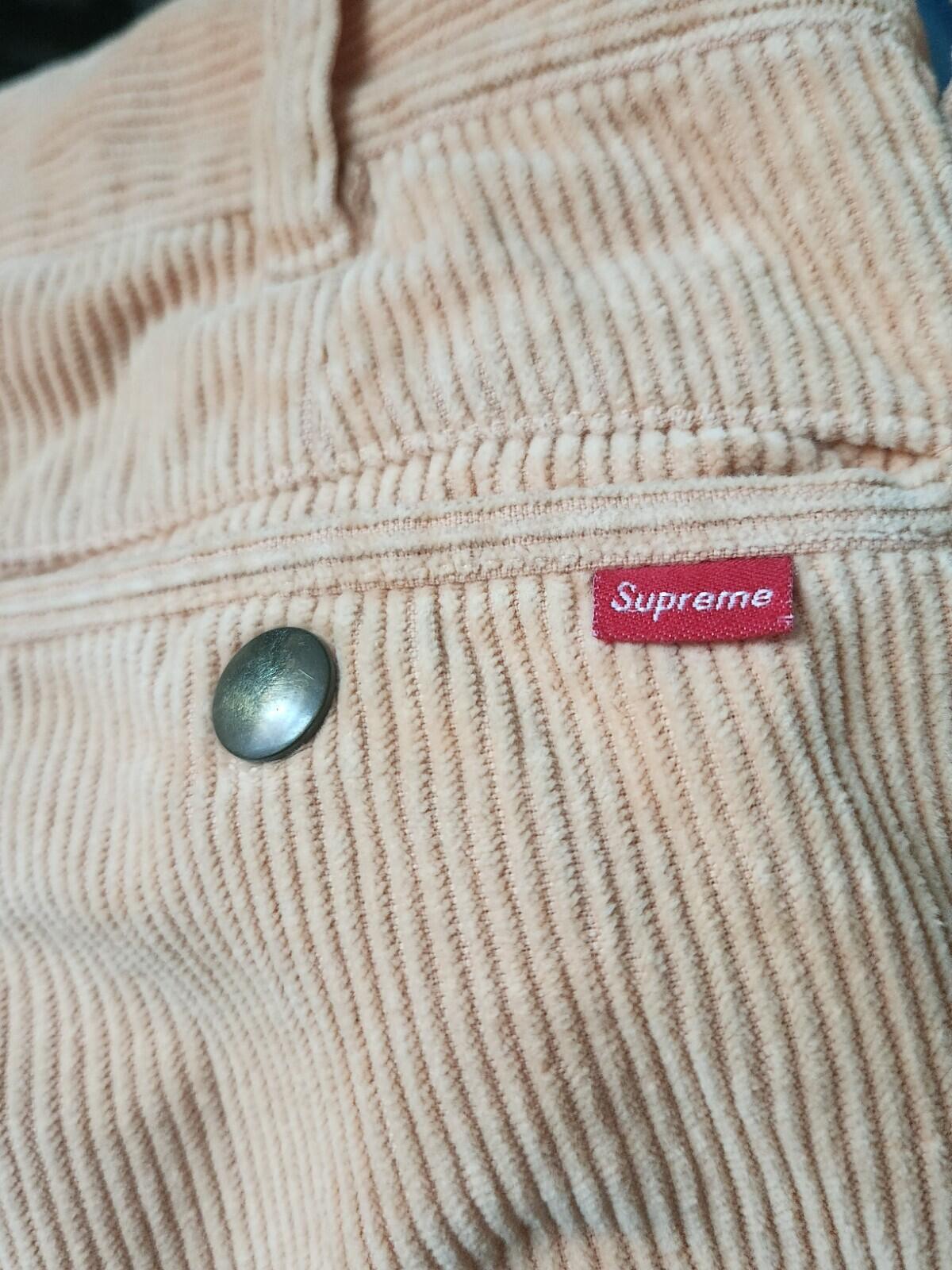 FW17 Supreme Corduroy Work Pant size 30 W30 L30 zip up trousers pants Peach S