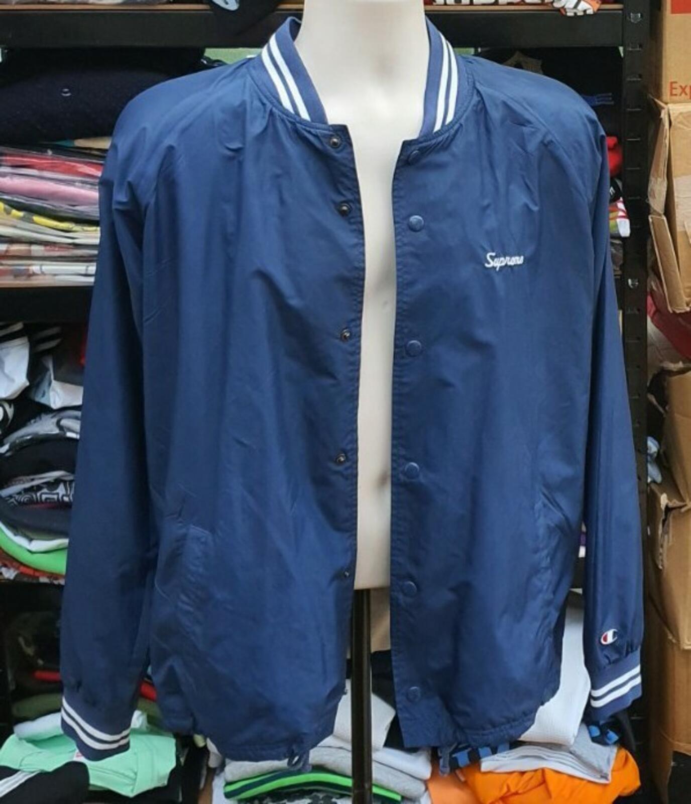 SS11 Supreme x Champion warm up coaches jacket size M medium navy Rare Vintage