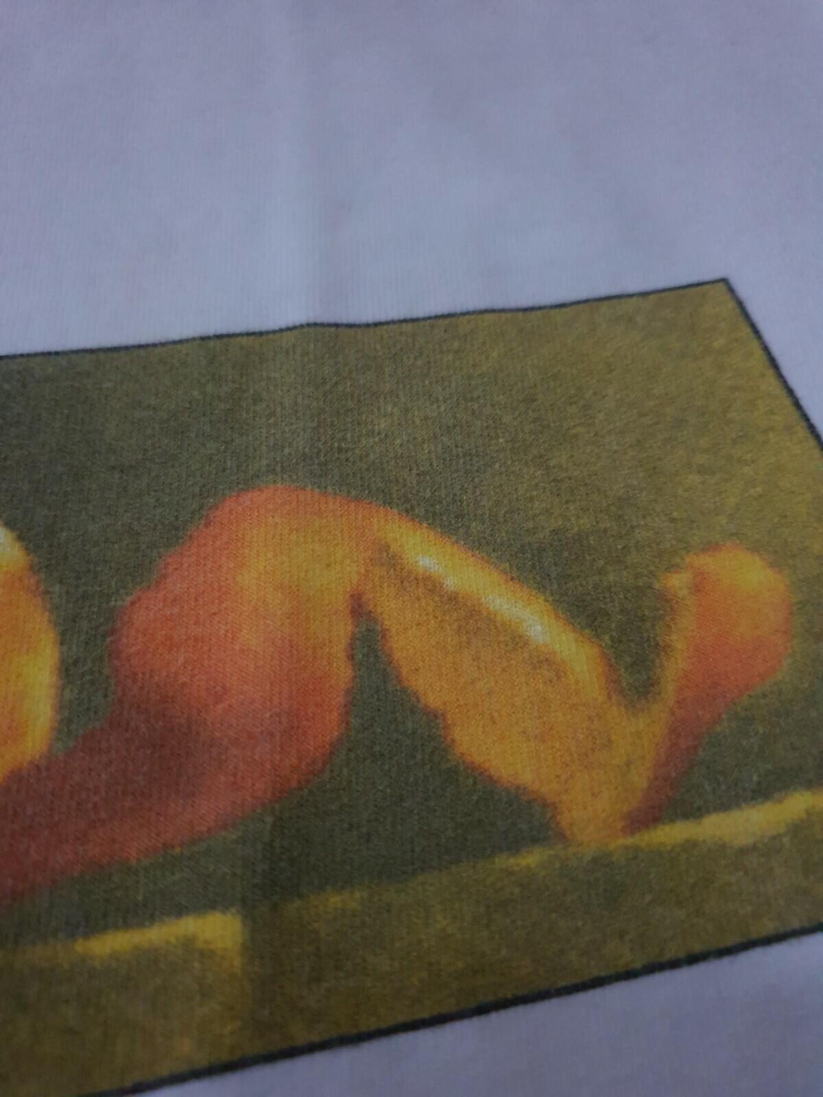 FW15 Supreme Peel white tee size XL T-shirt orange Rare