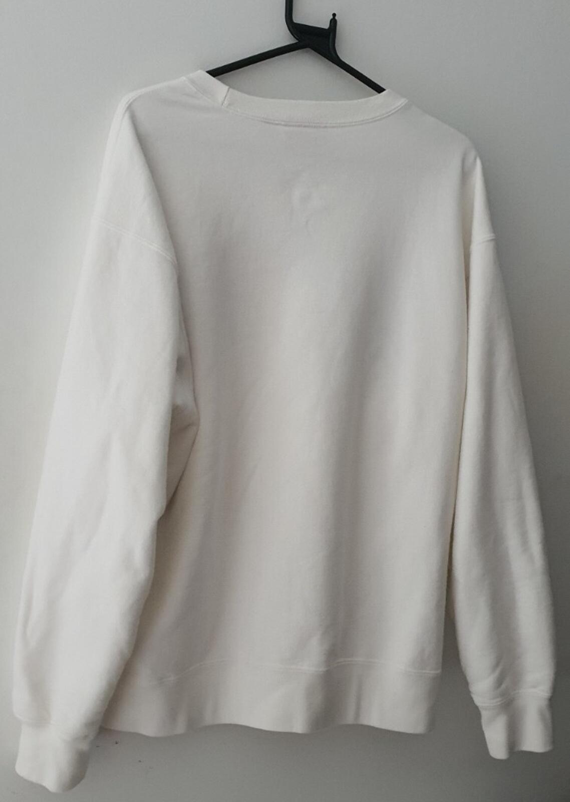SS21 Supreme Stacked Crewneck Size M Medium white sweatshirt Jumper