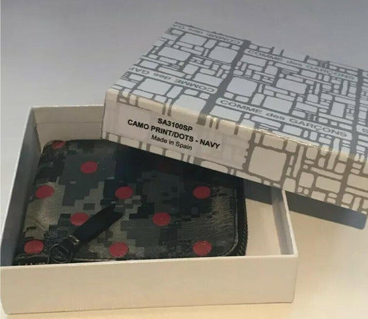 Cartera SS13 Supreme Comme Des Garcons CDG estampado camuflaje puntos CDG Vintage 2013 Rara