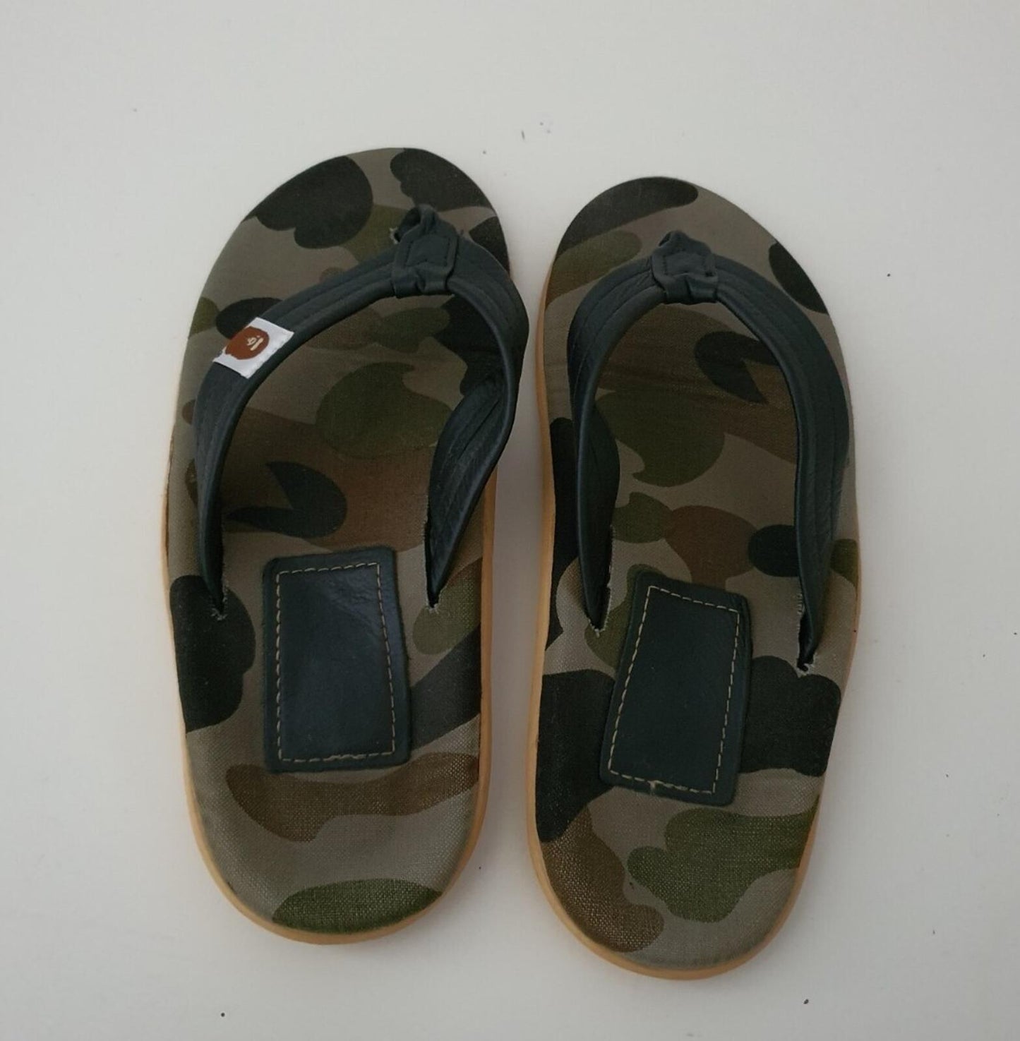 A BATHING APE Island Slipper Thong Sandal slides UK 8 US 9 EU 42.5 BAPE Vintage