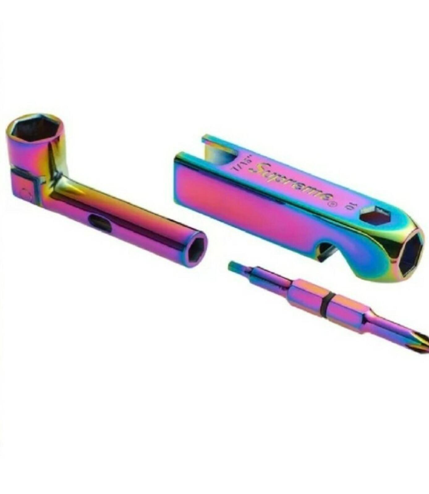 SS20 Llave de patín de tubería Supreme Skate Tool Accesorio iridiscente