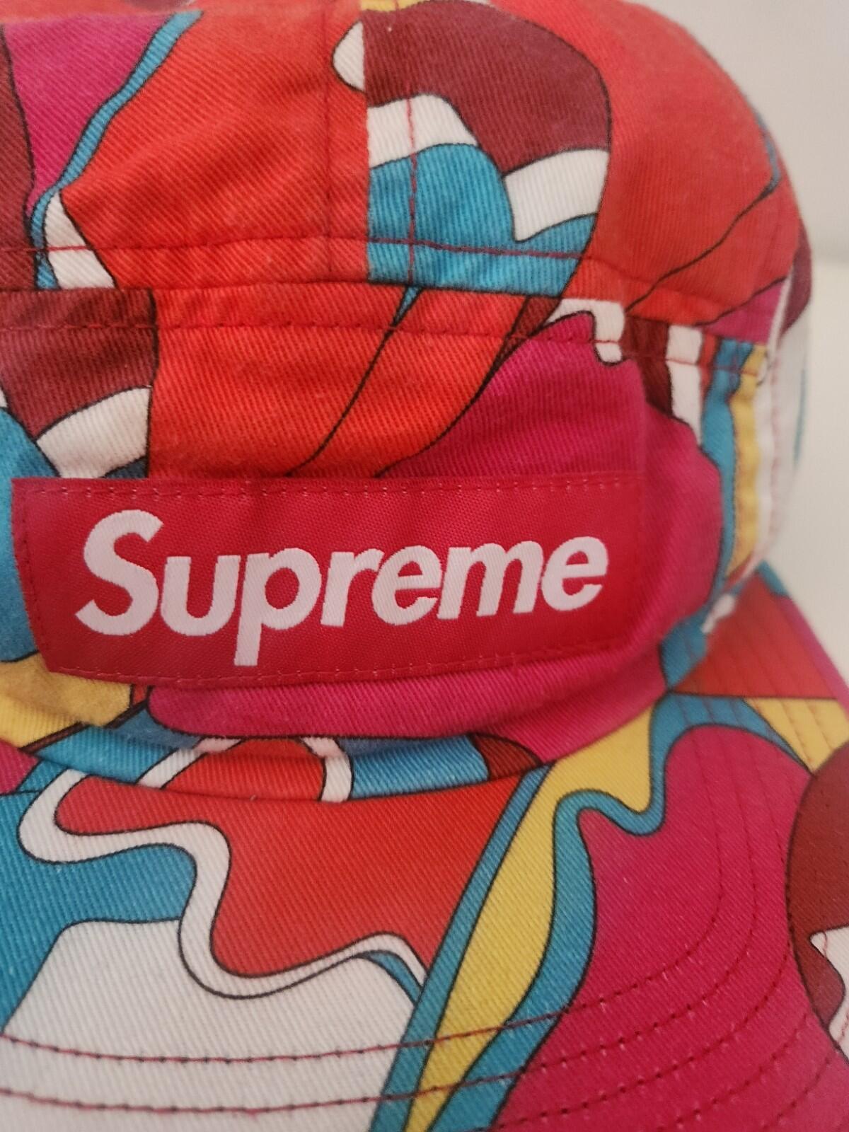 SS16 Supreme Abstract camp cap red blue box logo rare hat made in USA