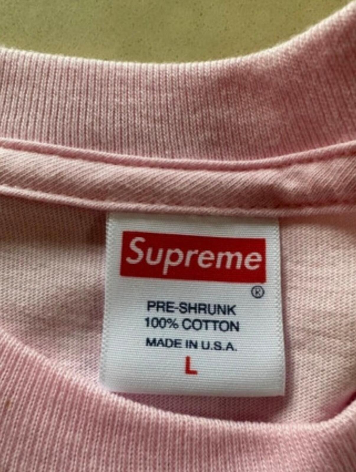 FW21 Supreme x Thrasher Multi Logo L/S tee t-shirt Light pink L Large