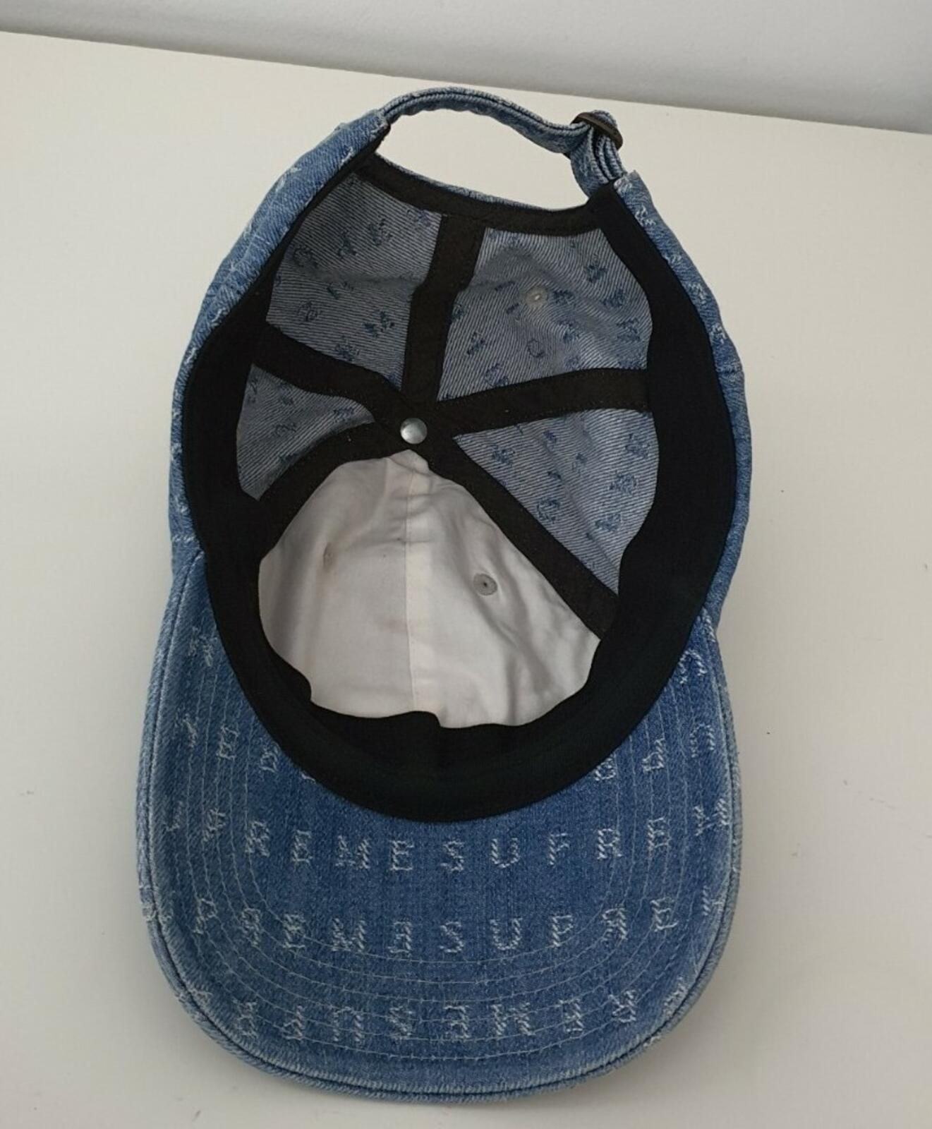 Gorra de 6 paneles de mezclilla con logotipos de Jacquard Supreme SS20, color azul