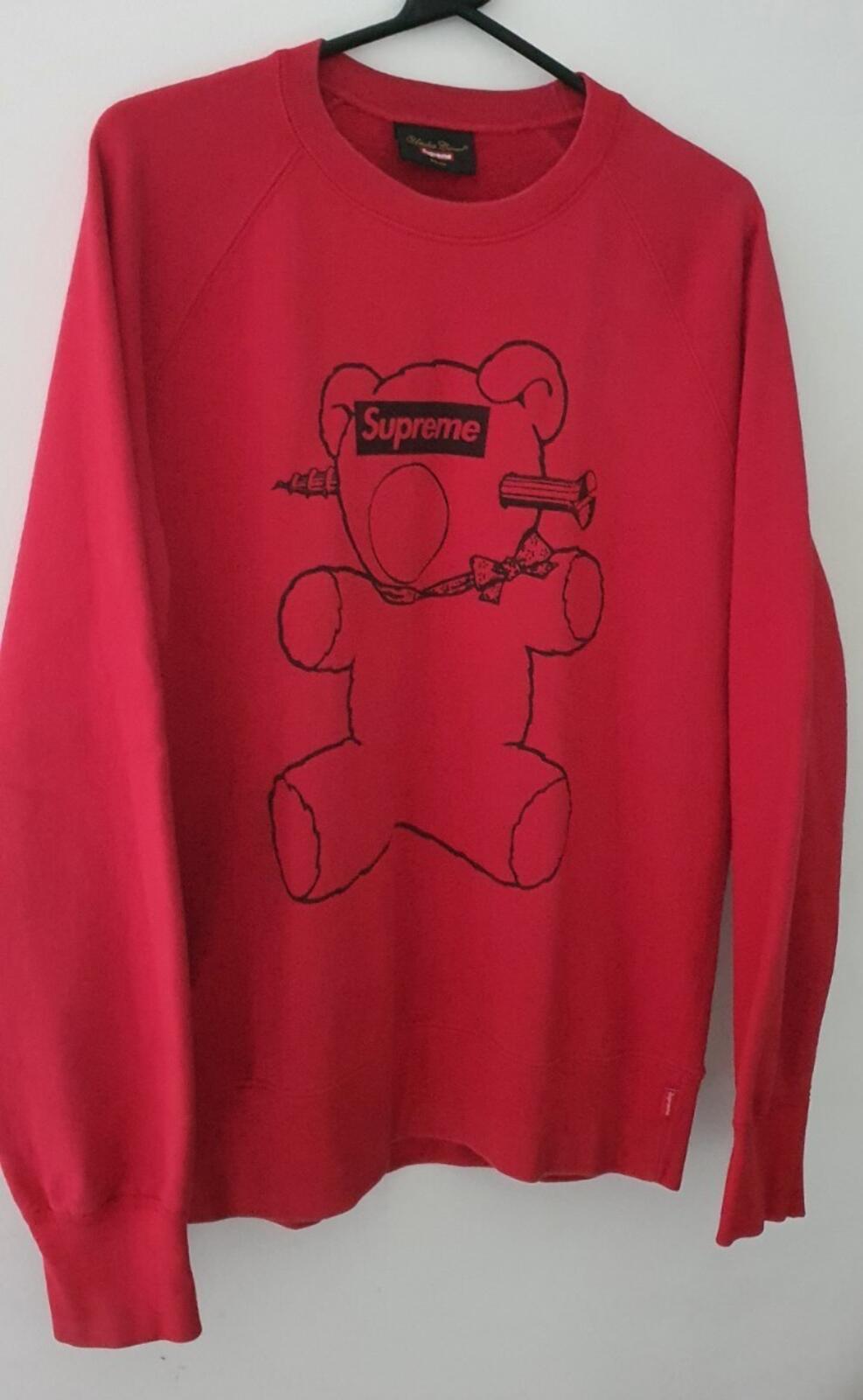 SS15 Supreme x Undercover Teddy Bear red crewneck M medium sweatshirt Rare