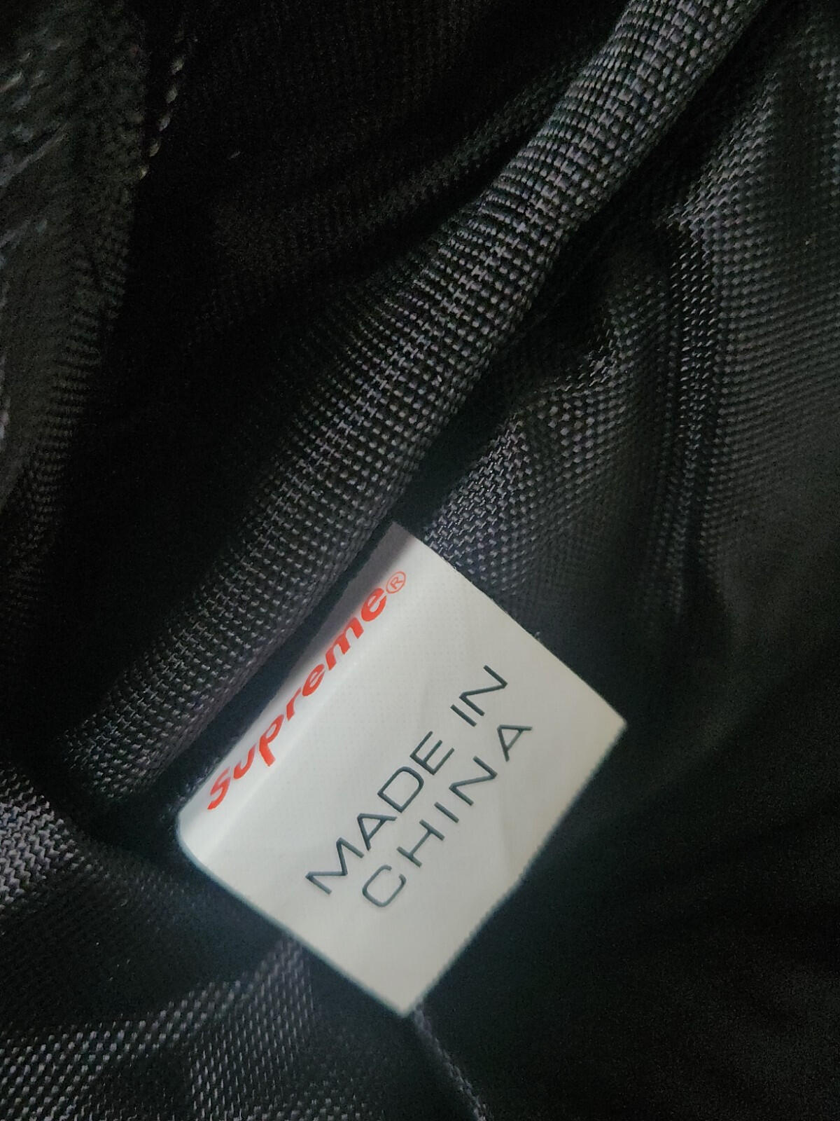 FW17 Supreme black backpack Cordura Fabric box logo Reflective text 20L Bag