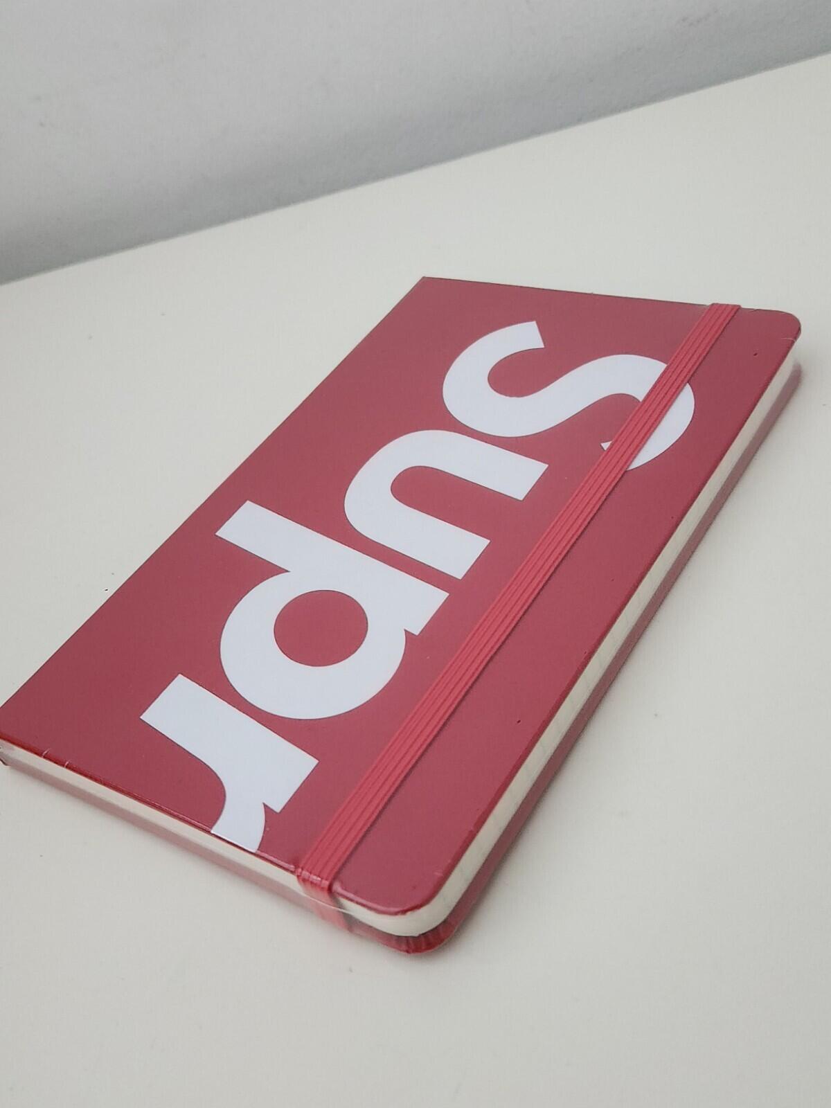 FW24 Supreme x Moleskine Notizbuch Large Notizblock Buch Tagebuch neu ungeöffnet Rot