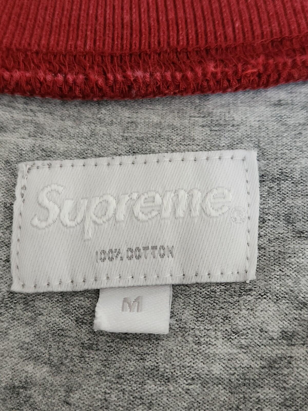 FW15 Supreme Stadium Ringer Top grey T-shirt size M Medium tee Rare