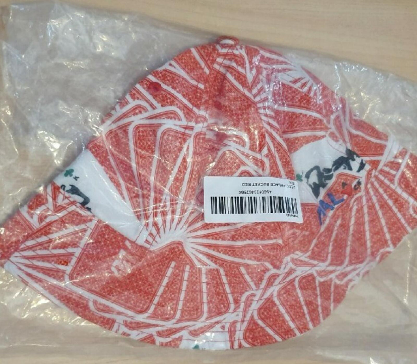 Palace x JCDC roter Fischerhut Crusher Palace Skateboards Cards Selten Neu mit Etikett
