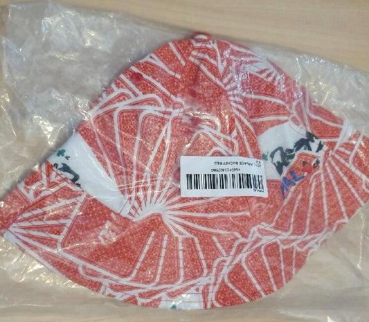Palace x JCDC roter Fischerhut Crusher Palace Skateboards Cards Selten Neu mit Etikett