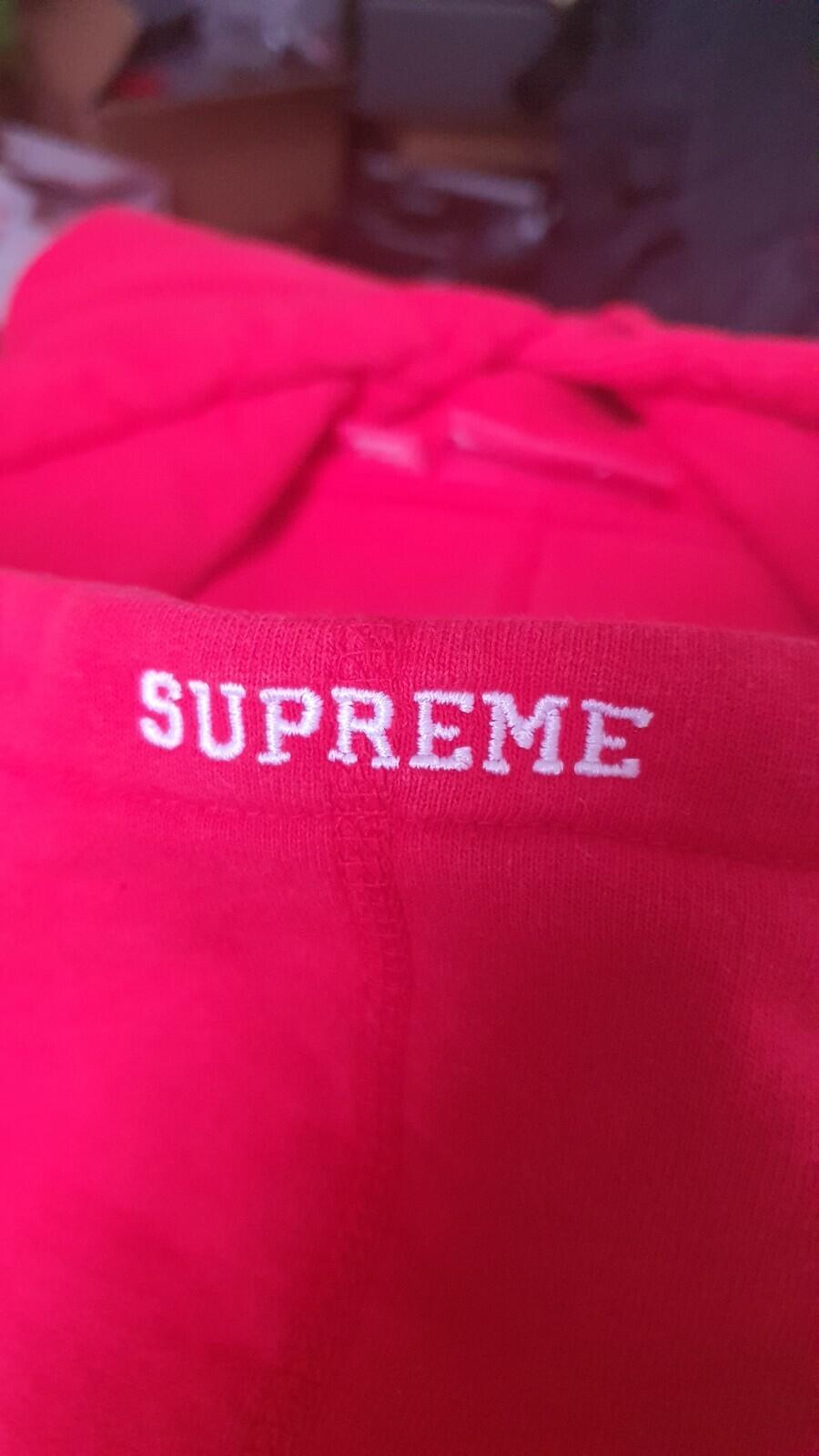SS20 Supreme S Logo Hooded Sweatshirt Red Size M