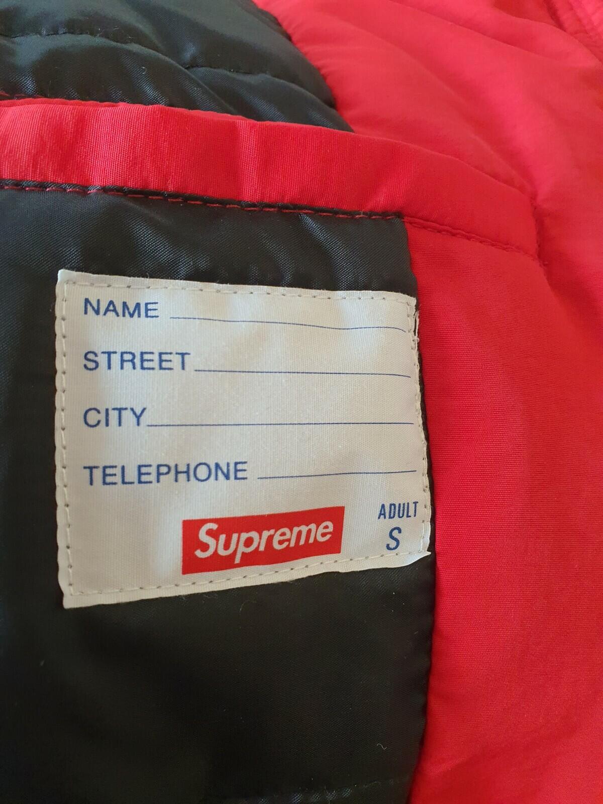 FW18 Supreme Sleeve Logo Sideline Parka Roja Talla S