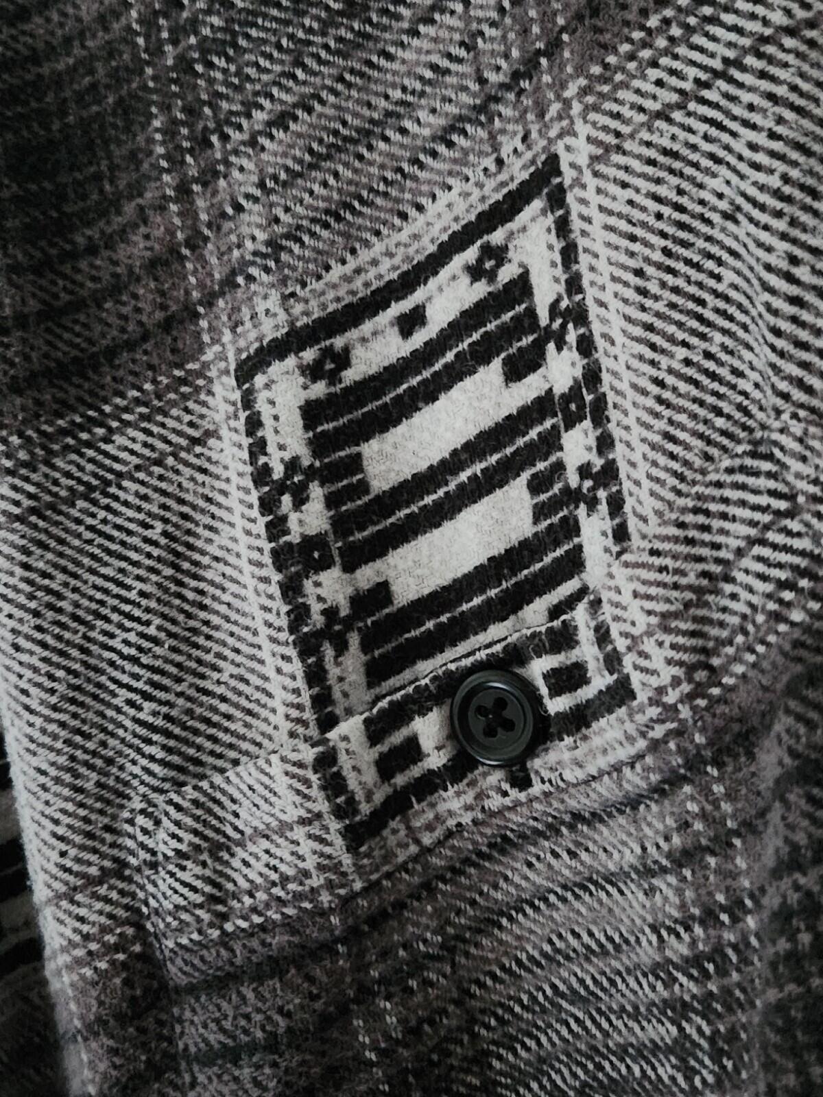 FW20 Supreme Hooded Shadow Plaid Hemd Schwarz Größe L