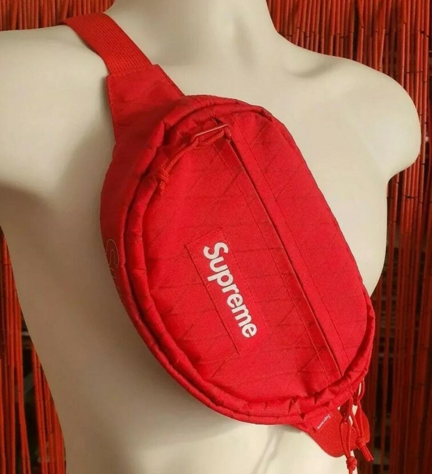 FW18 Supreme red waist and shoulder bags Water and Abrasion resistant