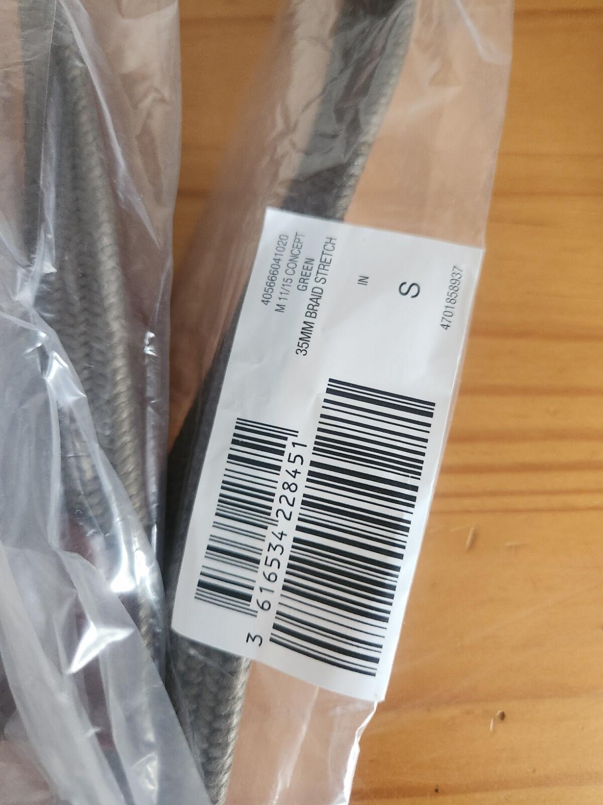 Polo Ralph Lauren Cinturón trenzado con ribete de piel £100 Talla S Small Canopy Olive Pony Golf