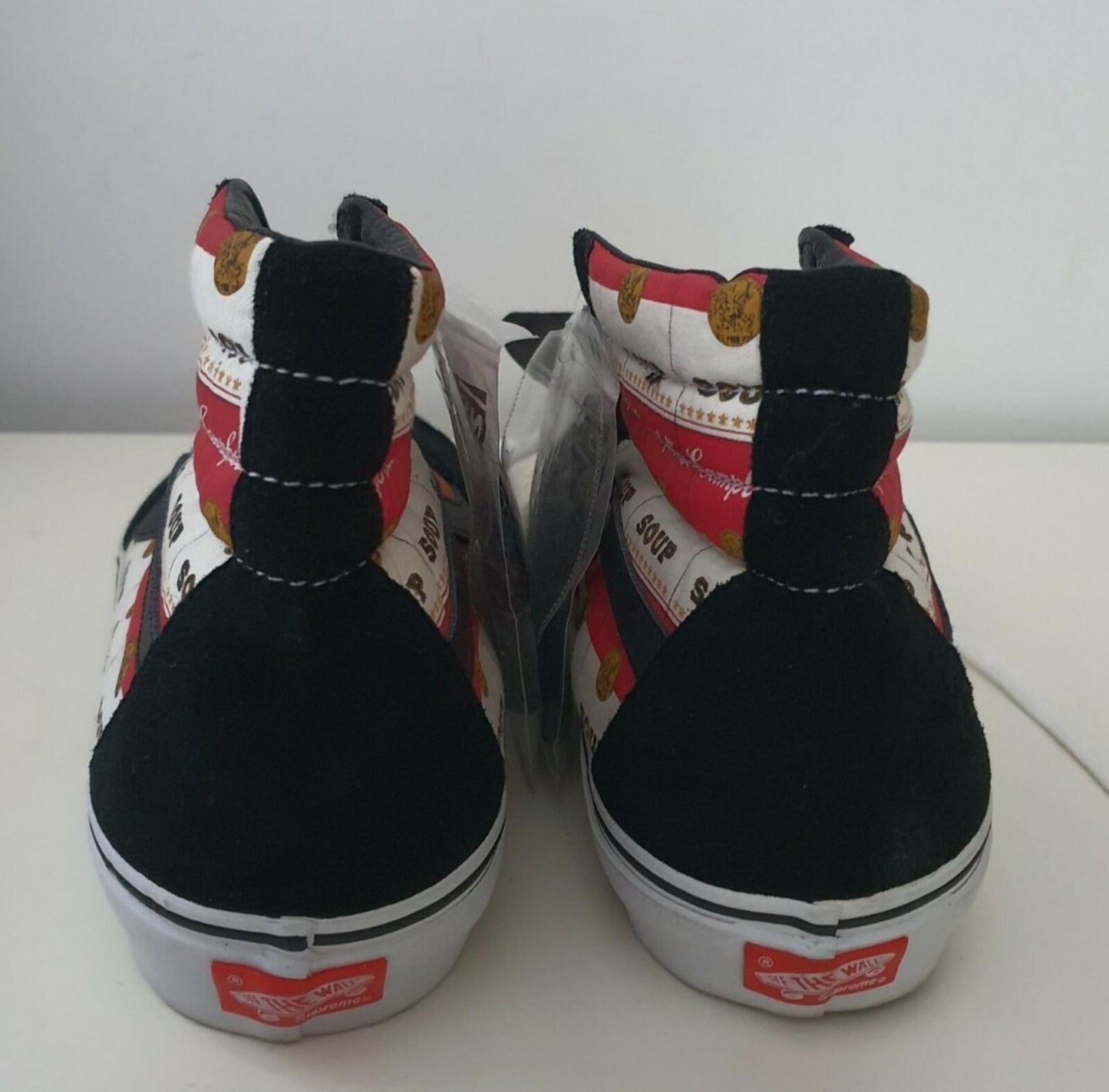 SAMPLE SS12 Supreme x Vans Campbell's Soup Sk8-Hi UK 11 US 12 EUR 46 Andy Warhol