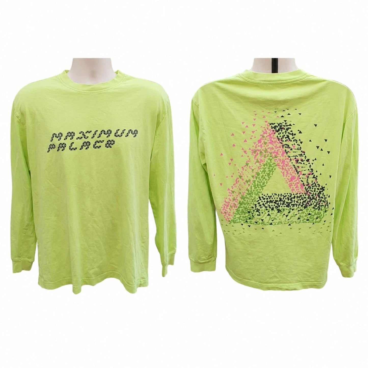 AW17 Palace Tri-Flect L/S T-shirt Fluro Size L
