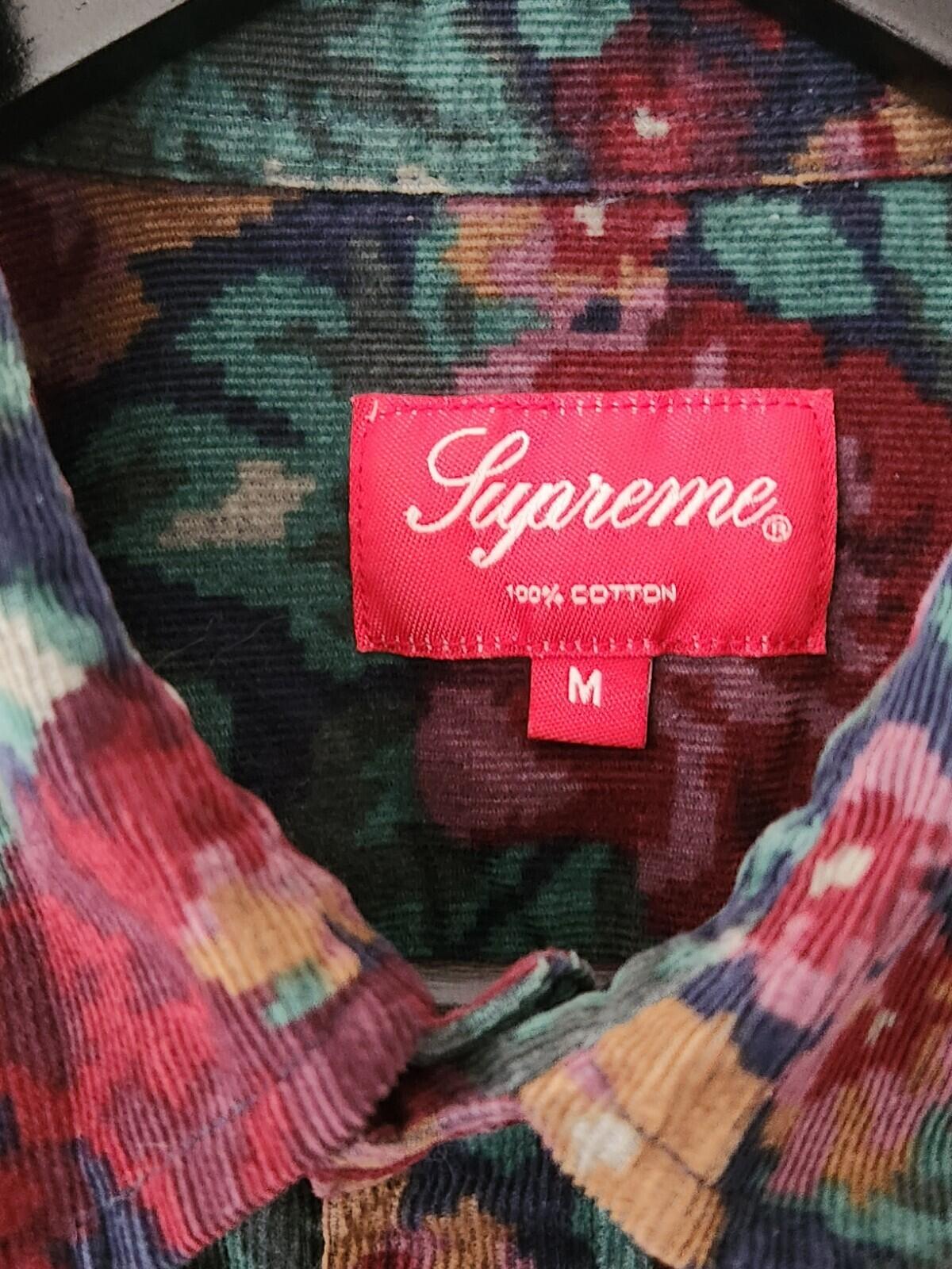 FW20 Supreme Digi Floral Corduroy Shirt Size M Medium Button Up Long Sleeve