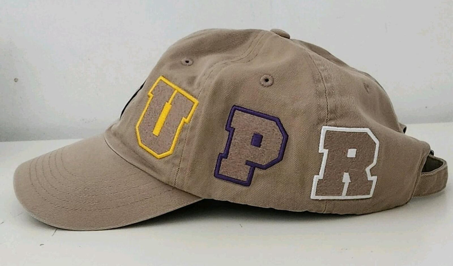 SS21 Supreme Spellout 6-panel Tan twill hat felt logo cap