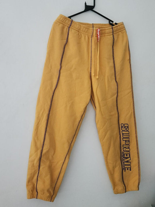 SS22 Supreme pantalón de chándal coverstitch M Mediano Dusty Gold Purple Pantalones Nuevos