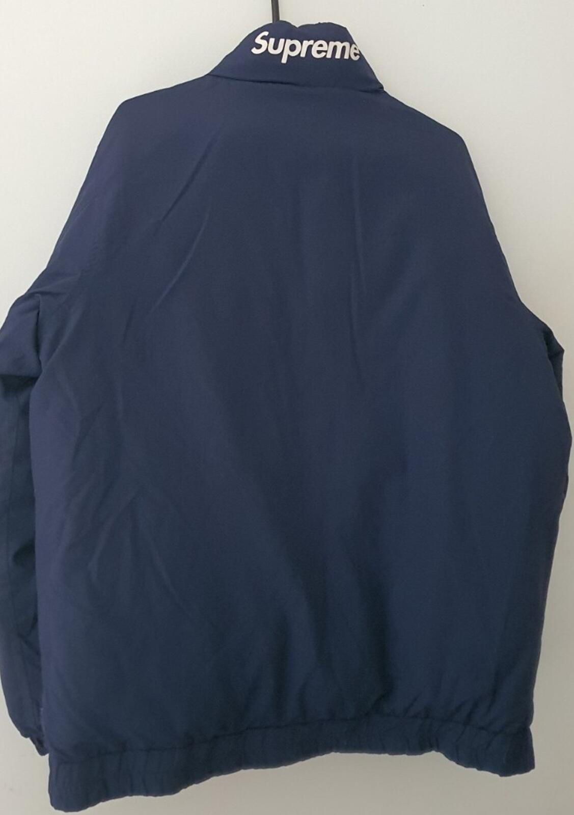 FW14 Supreme reversible Puffy Jacket yellow blue XL duck down puffer Vintage