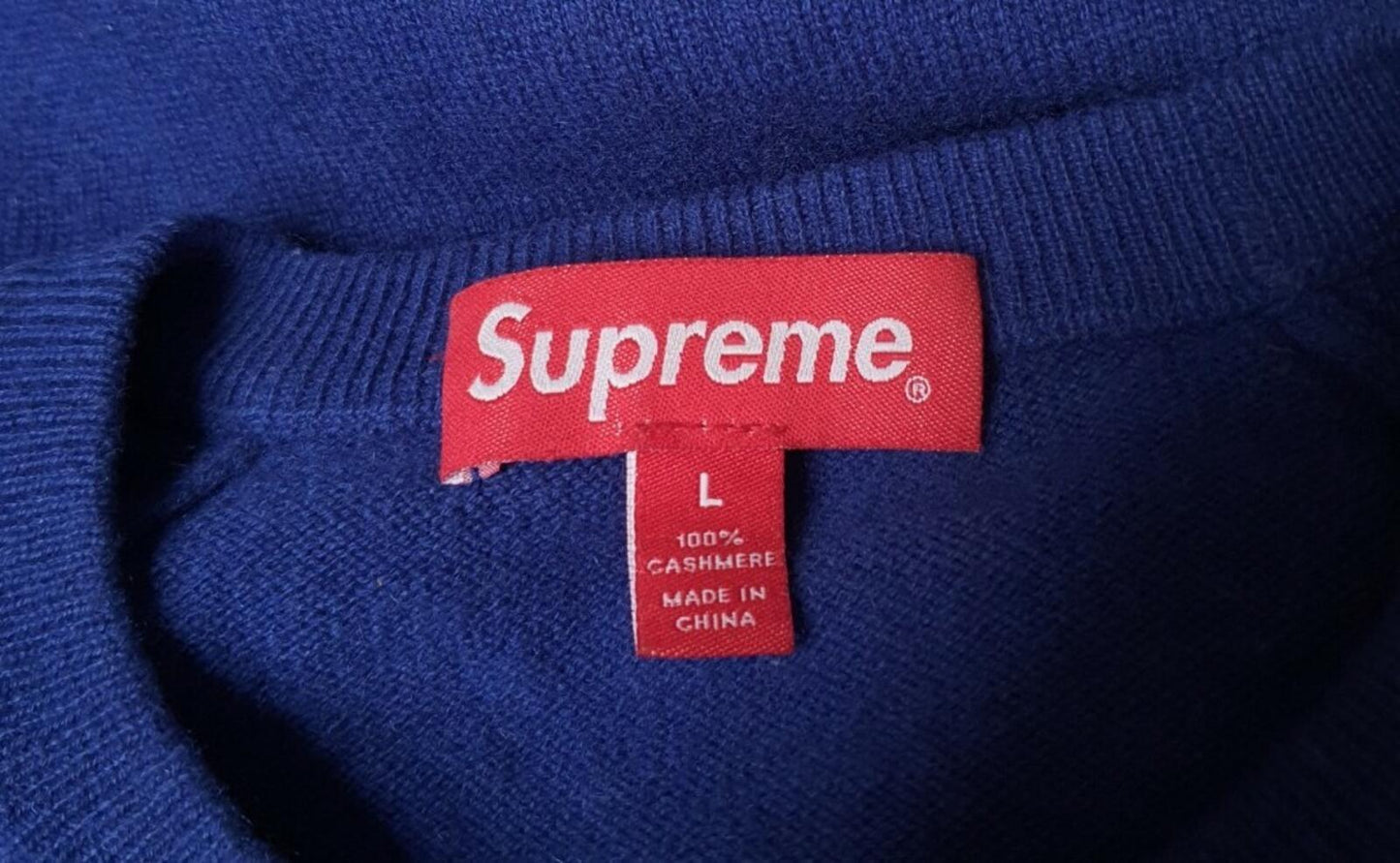 FW18 Supreme Cashmere RRP £228 dark royal Sweater size L large