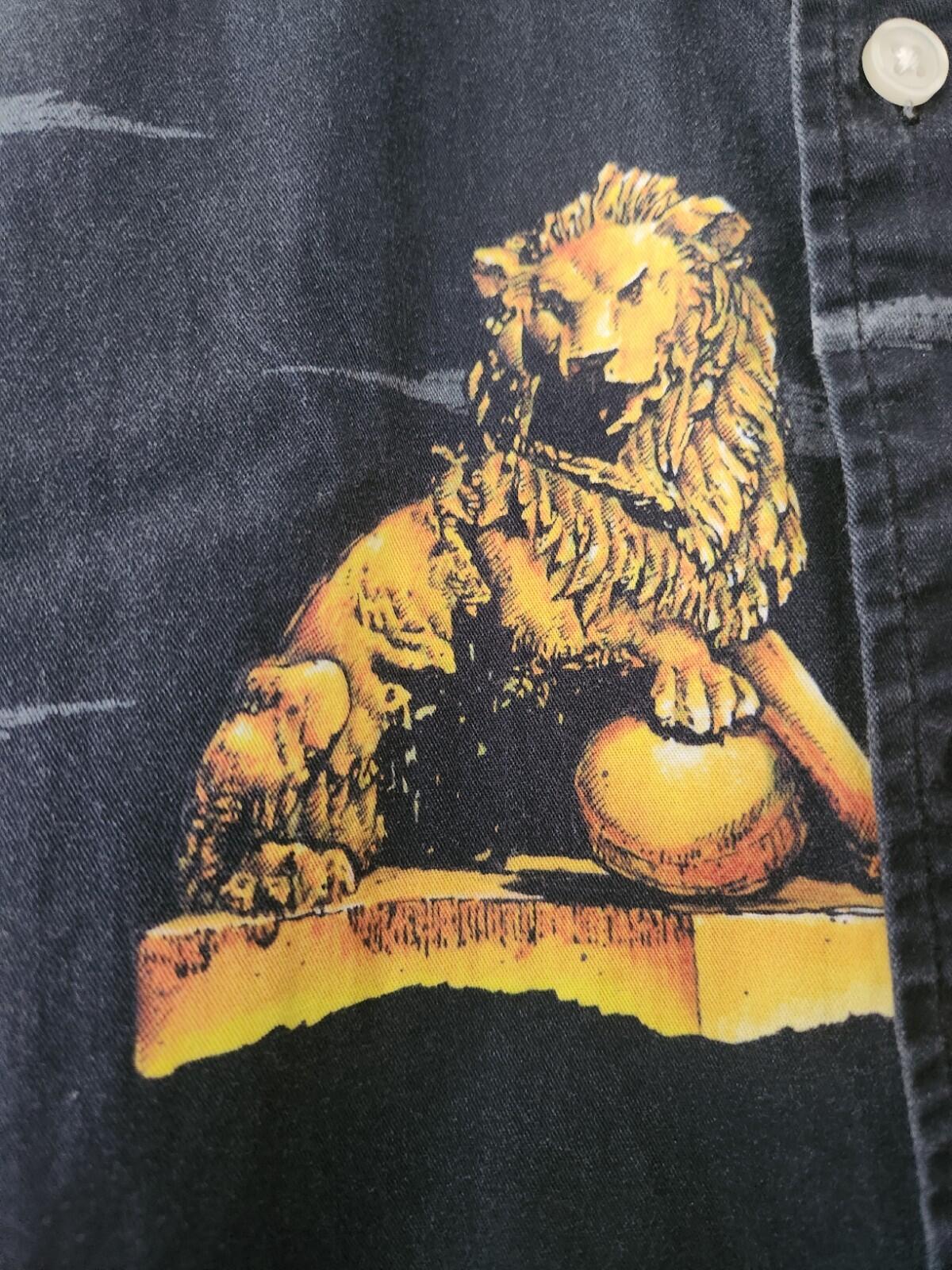 FW13 Supreme Lions shirt size M medium Button Up vintage 2014 rare  black top