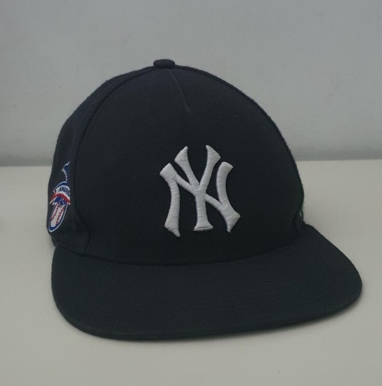 SS15 Supreme x Yankees x 47 brand navy 5-panel cap hat Rare Baseball