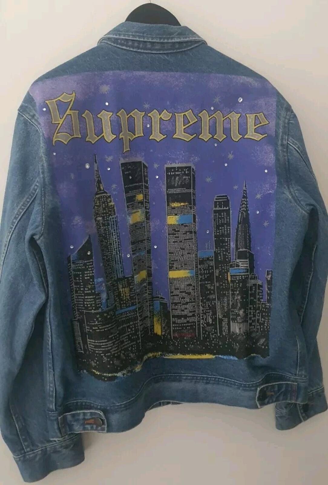 SS19 Supreme New York painted trucker jacket Size M Medium