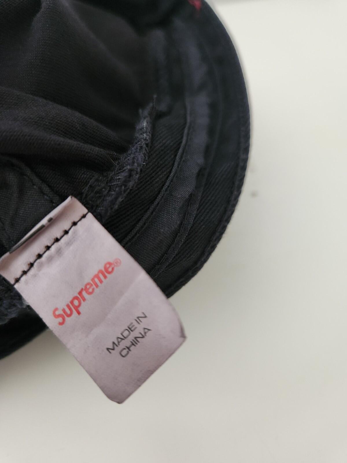 SS23 Supreme Embroidered Brim crusher S/M Black bucket hat 190 Bowery New York