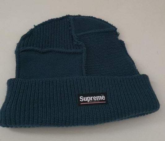 FW20 Supreme Paneled Seam work teal beanie Hat