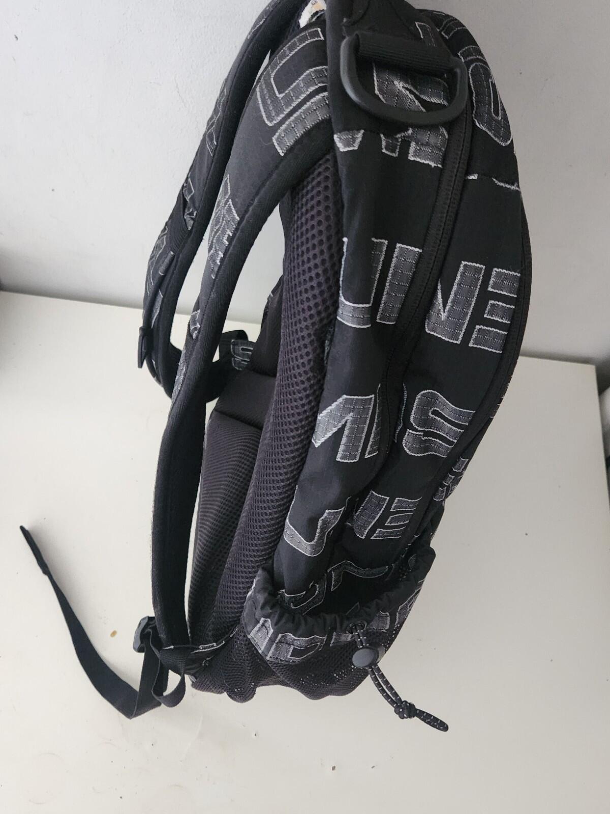 FW21 Supreme backpack Water Resistant  Rucksack Black Bag