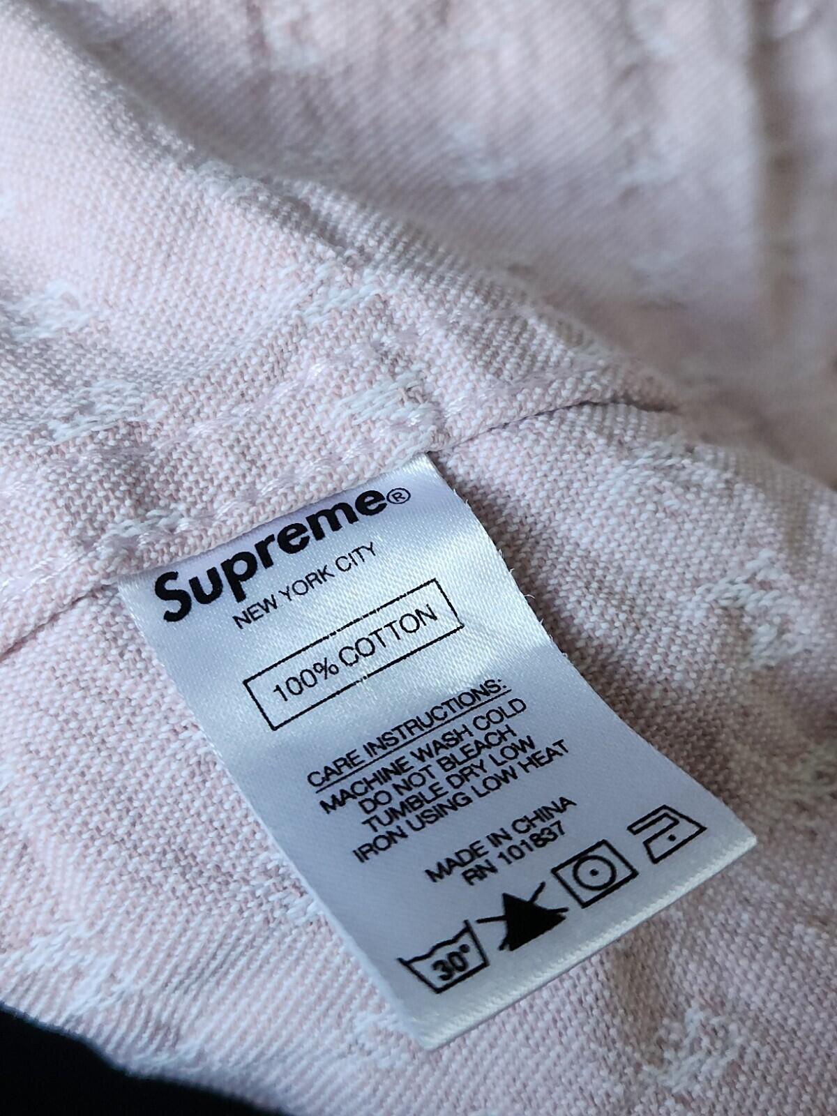SS20 Supreme Stripe Logo Jacquard denim long sleeve L/S shirt L large