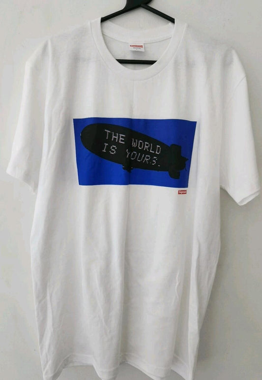 FW17 Supreme x Scarface Blimp Tee White Worn 1x T-shirt size L large Movie