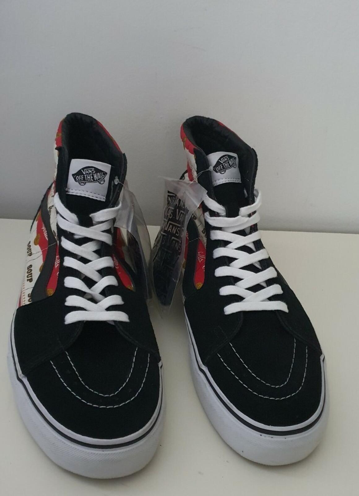 SAMPLE SS12 Supreme x Vans Campbell's Soup Sk8-Hi UK 11 US 12 EUR 46 Andy Warhol