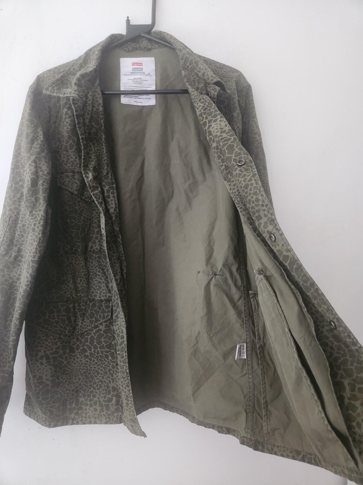 SS12 Supreme Field Jacket Giraffe Camo Vintage Rare Shirt 2012 Size L Large