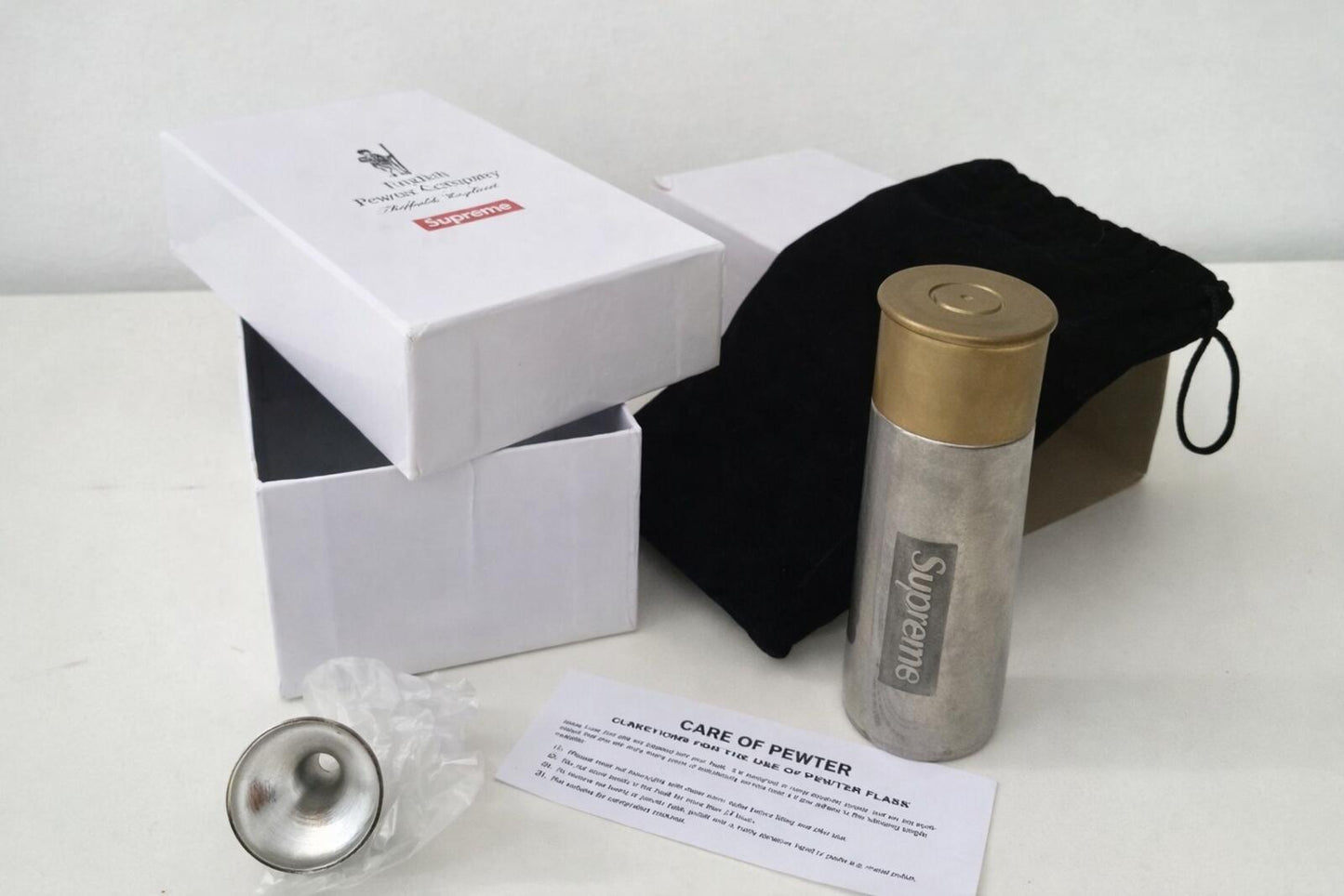 SS18 Supreme x English Pewter Company Cartridge Bullet Flask Metal