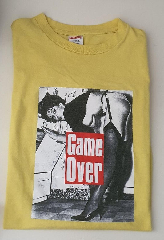 SS09 Supreme Game Over Tee large yellow T-Shirt vintage 2009 Very Rare