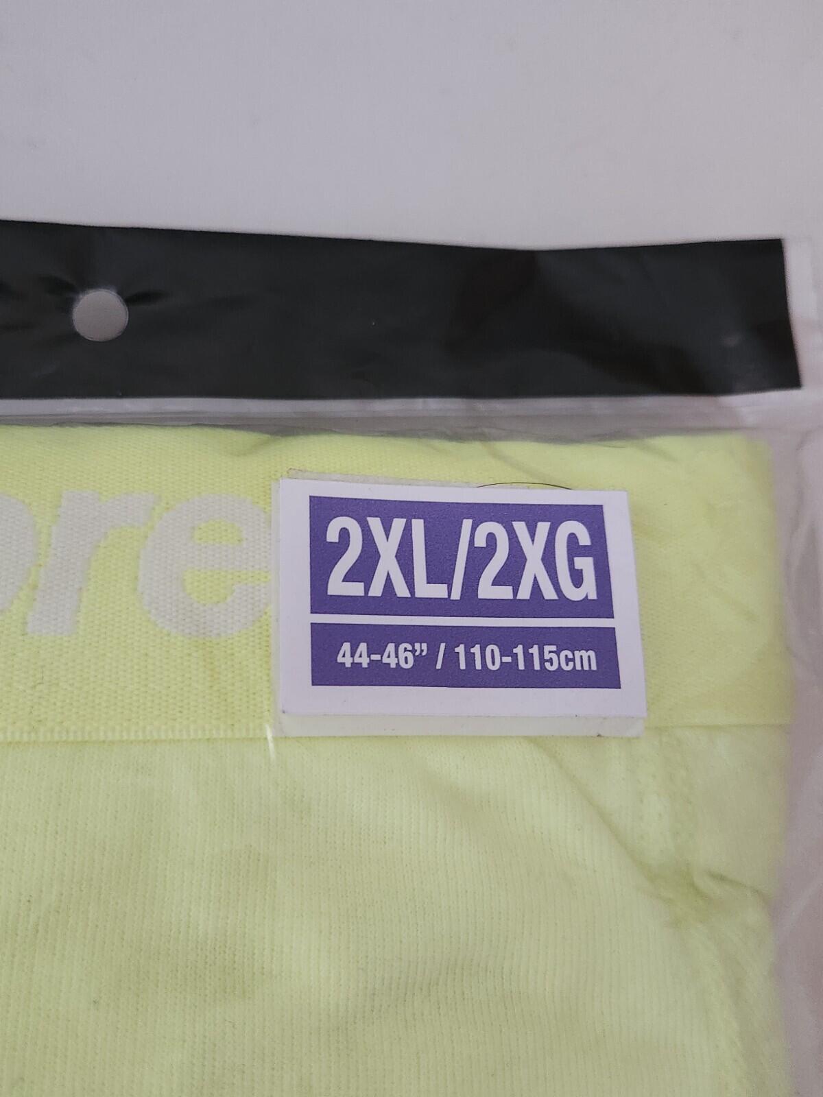 SS23 Supreme Hanes boxer briefs (2pack) XXL 2XL New Underwear Fluorescent Yellow