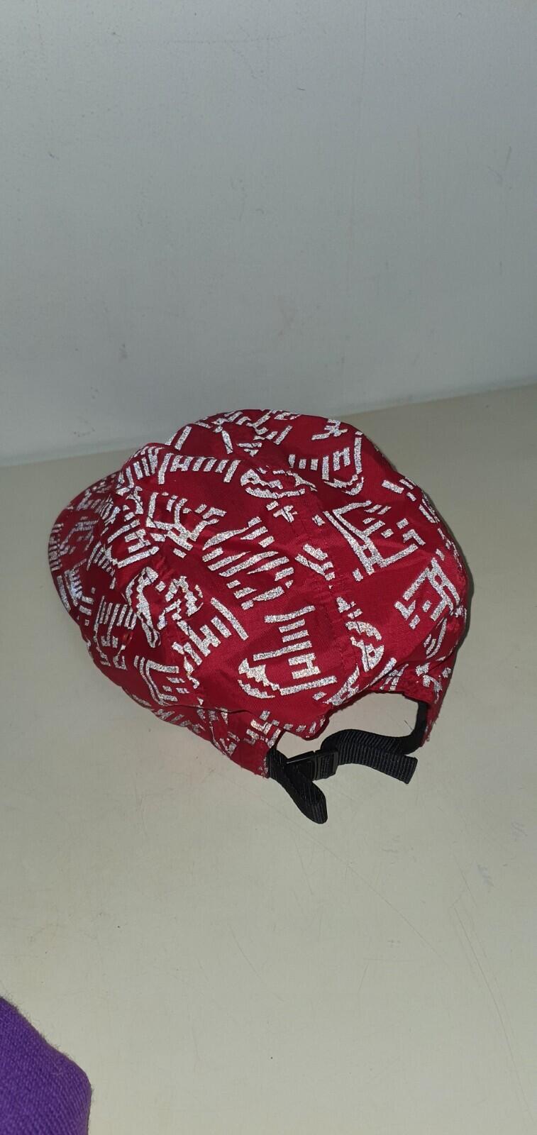 SS15 Supreme Reflective Soft Bill camp cap box logo red hat