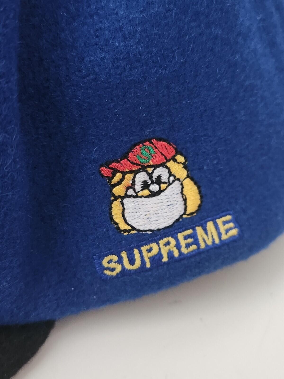 FW15 Supreme Milano Filz 5-Panel Cap Schwarz Blau Rot Wollmütze Selten 2015 S Logo