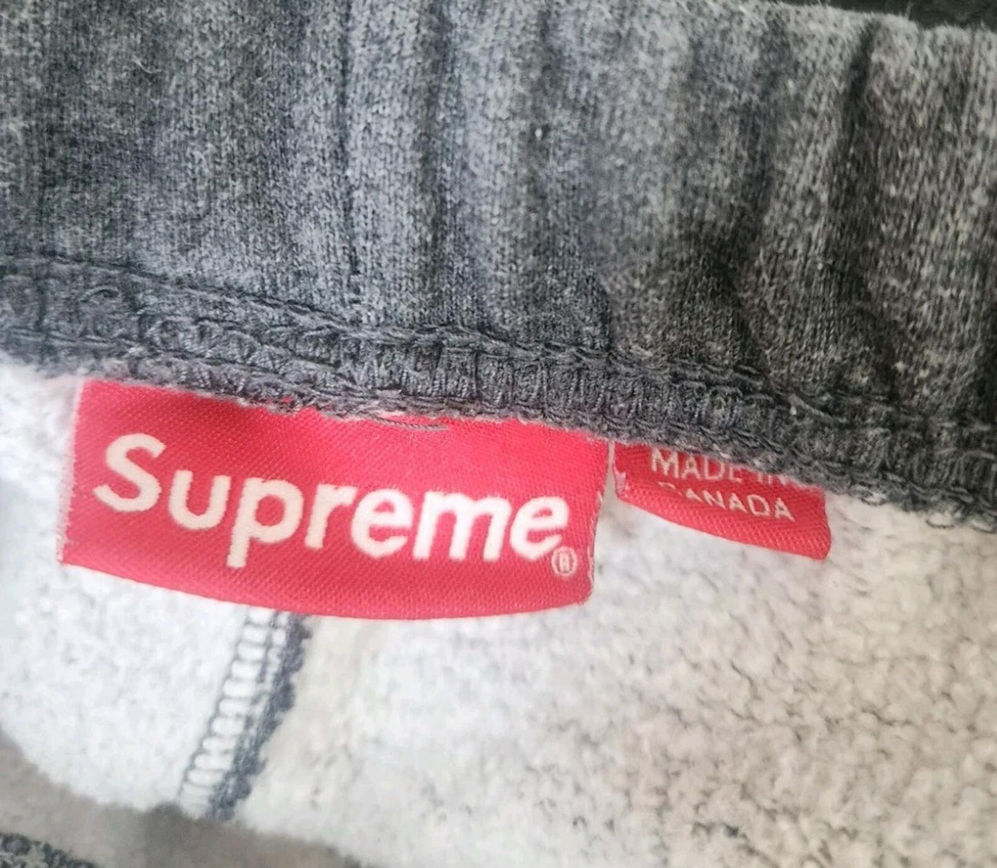 FW21 Supreme S Logo Split Sweatpant Gris Jaspeado Talla M