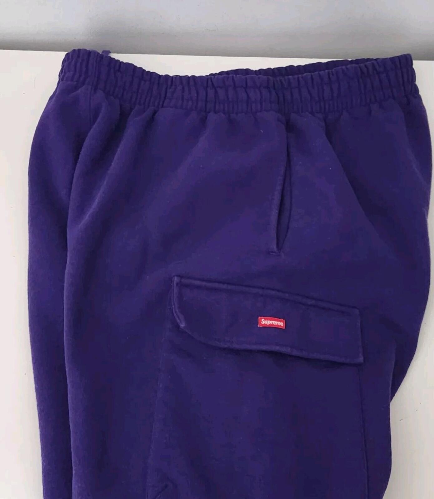 FW22 Supreme Box Cargo Sweatpant Purple Size L