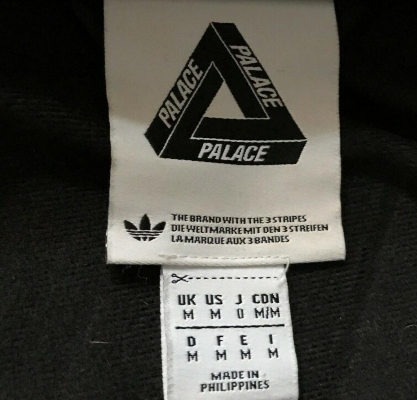 Palace x Adidas Fire Bird Triferg 3 stripes Zip Crewneck Black Size M